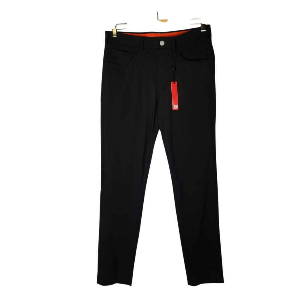 REDVANLY Kent Pull-On Trouser Men's Small 32" Black Performance Golf NWT